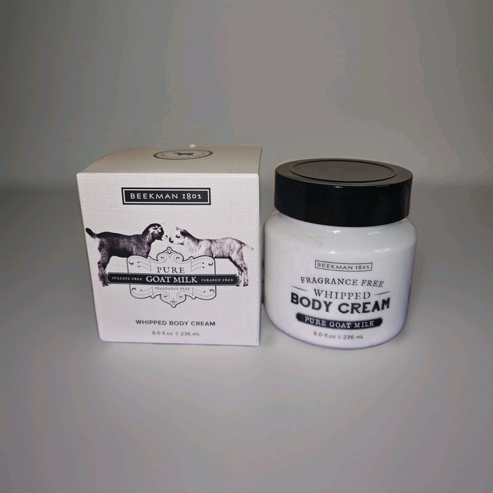 Beekman 1802 Goat Milk Whipped Body Cream 8 oz. Fragrance Free SEALED Free Shipp